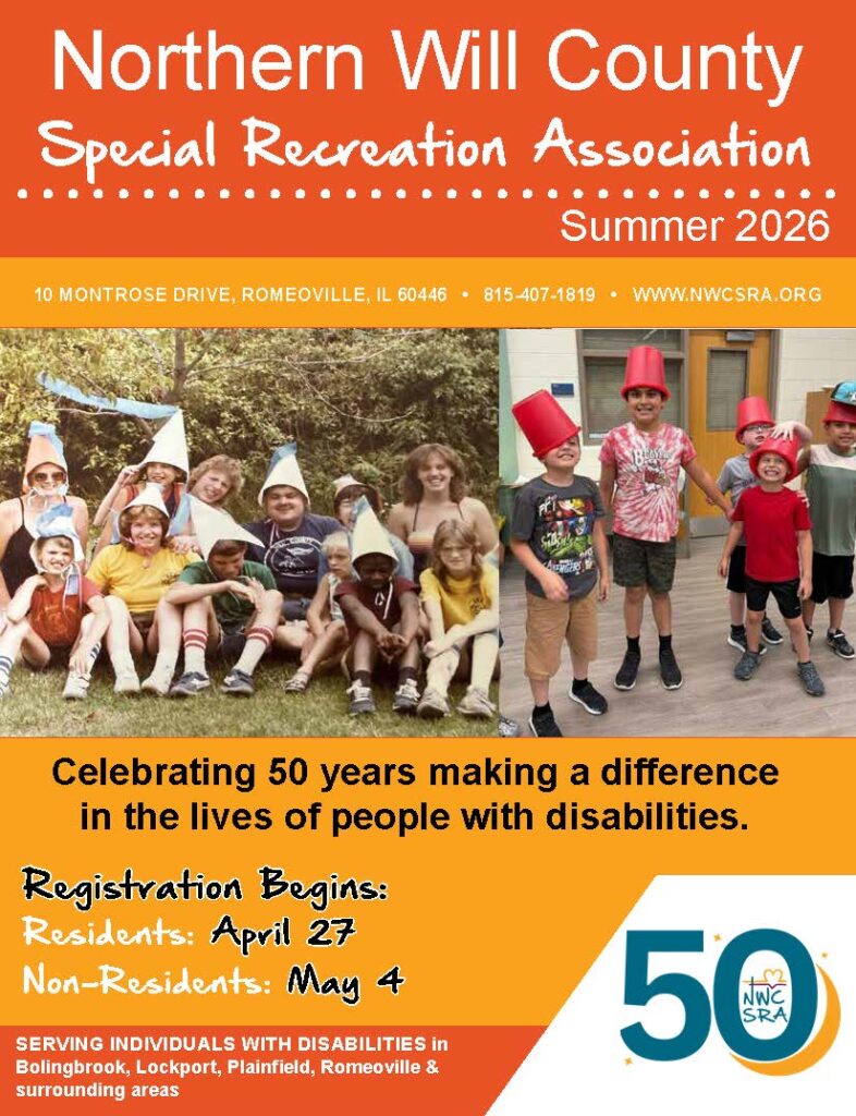Cover for Summer 2026 Brochure with family, kids, adult and across the ages programs & photos from June through August 2026.