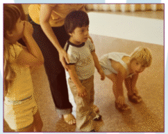 Kids being encouraged to go play, photo from 50 years ago